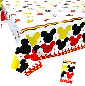 Bear Head Tablecloth Birthday Party Supplies Disposable Plastic Bear Table Cover for Theme Party Decorations, 87X52in