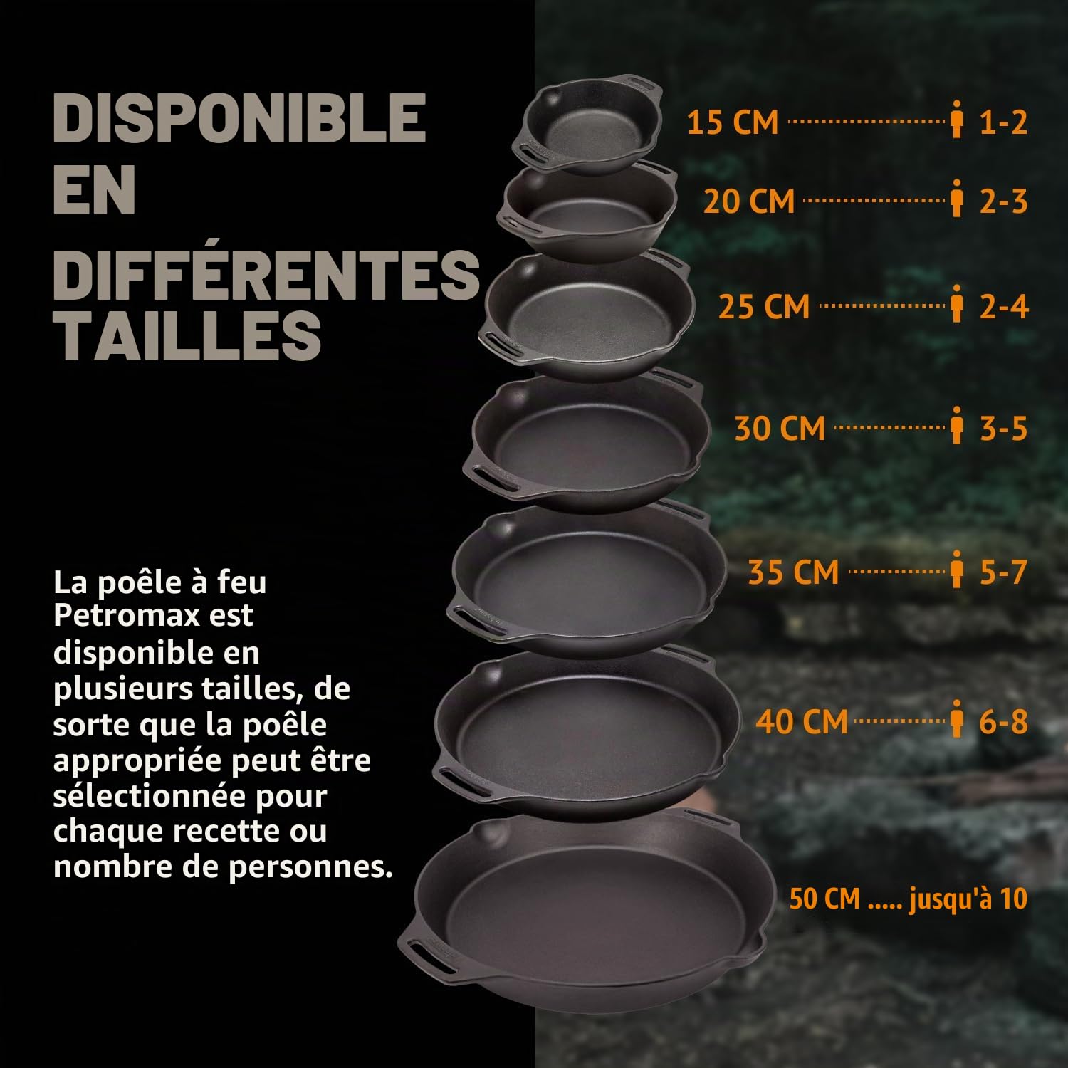 Petromax Poêle pour Le feu avec anses Noir 40 cm