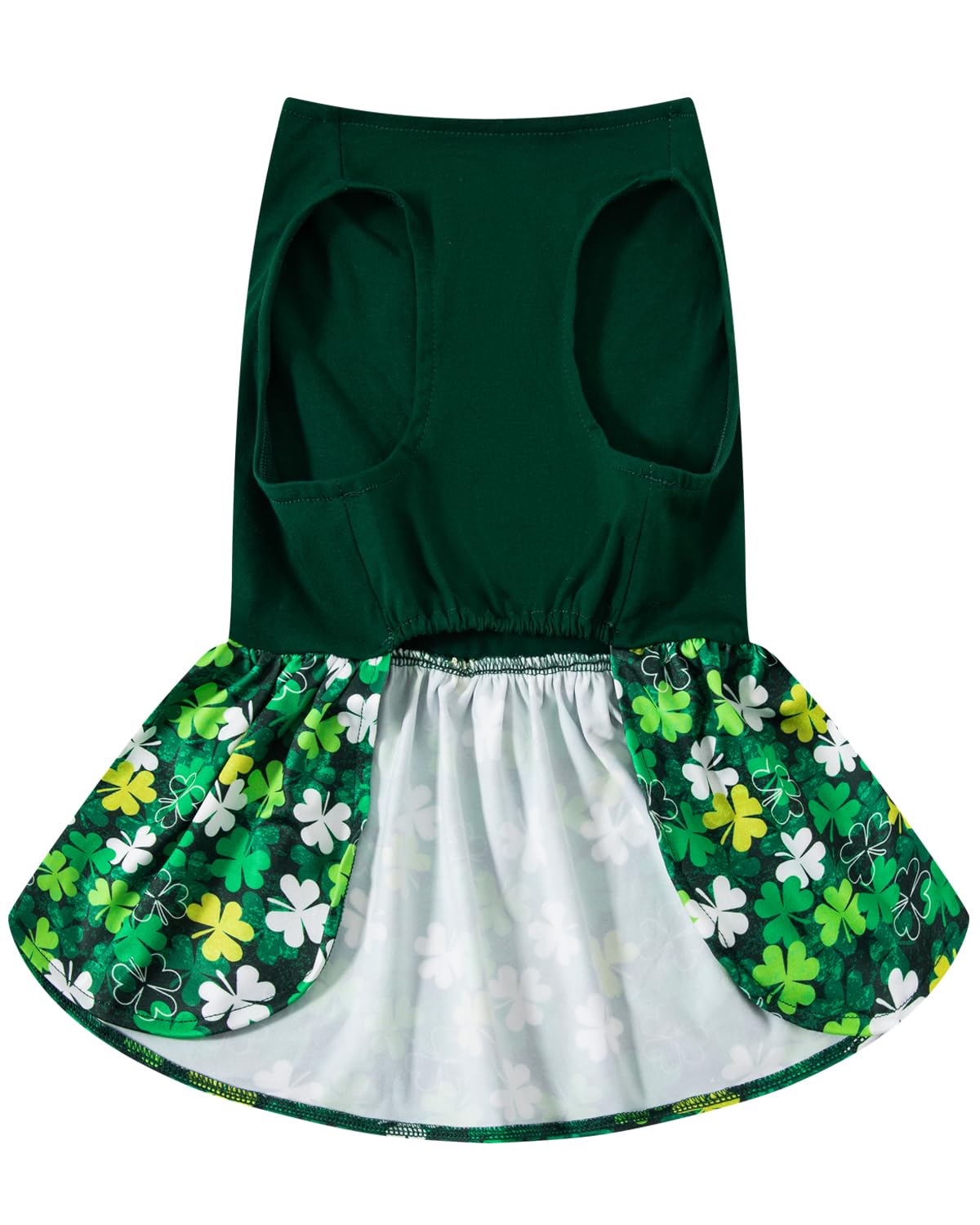 St. Patrick's Day Dog Dress Holiday Dog Clothes for Medium Dogs with Headband (Green, Small) - Image 3