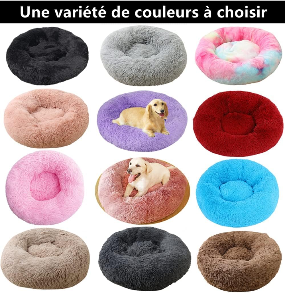 Coussin Chien, Panier Chien, Panier pour Chien Anti Stress, Taille et Couleur au Choix, Lit pour Chien Grande Taille (Khaki, 80cm)