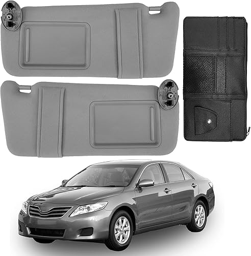 Reemplazo de visera solar Toyota Camry, compatible con Toyota Camry 2007 2008 2009 2010 2011 e híbrido sin luz, lado del conductor y pasajero,
