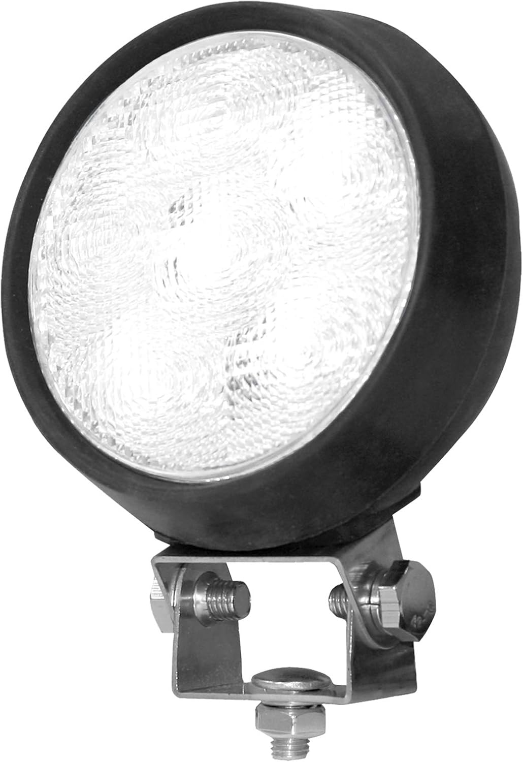 Buyers Products 1492112 5″ LED Sealed Rubber Flood Light, 5 LEDs, 1,350 Lumens, 36″ Lead w/Blunt Cut Connection & Stud Base, Work Flood Light For Trucks, Trailers, RVs, UTVs & More