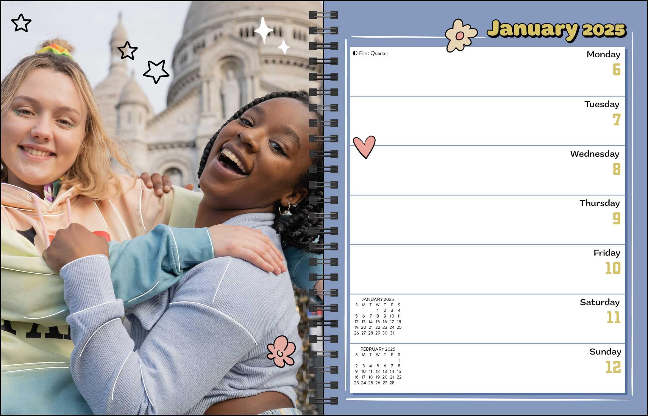 Heartstopper 16-Month 2024-2025 Weekly/Monthly Planner Calendar with Bonus Stick