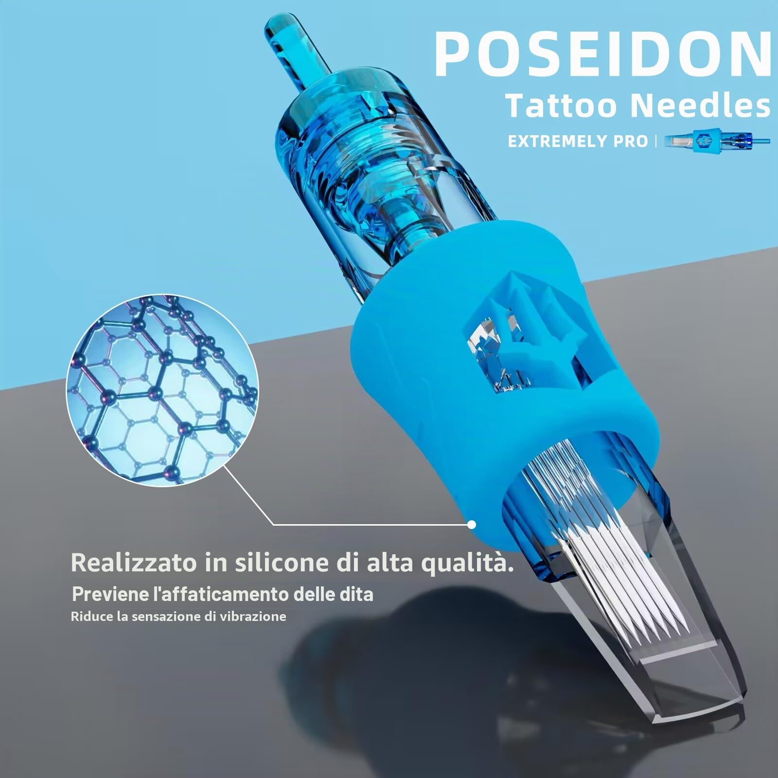 Poseidon 50 aghi per cartucce tatuaggi, dimensioni miste Shader Magnum Curvo/.Round Mag #12 3RL 5RL 7RL 9RL 5RS 7RS 9RS 7RM 9RM 9M1 membrane usa e getta