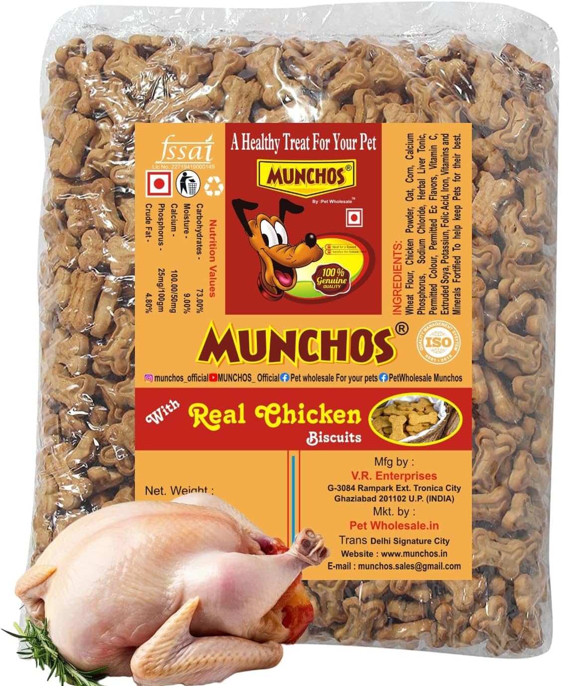 MUNCHOS Puppy Chicken Biscuits 1Kg