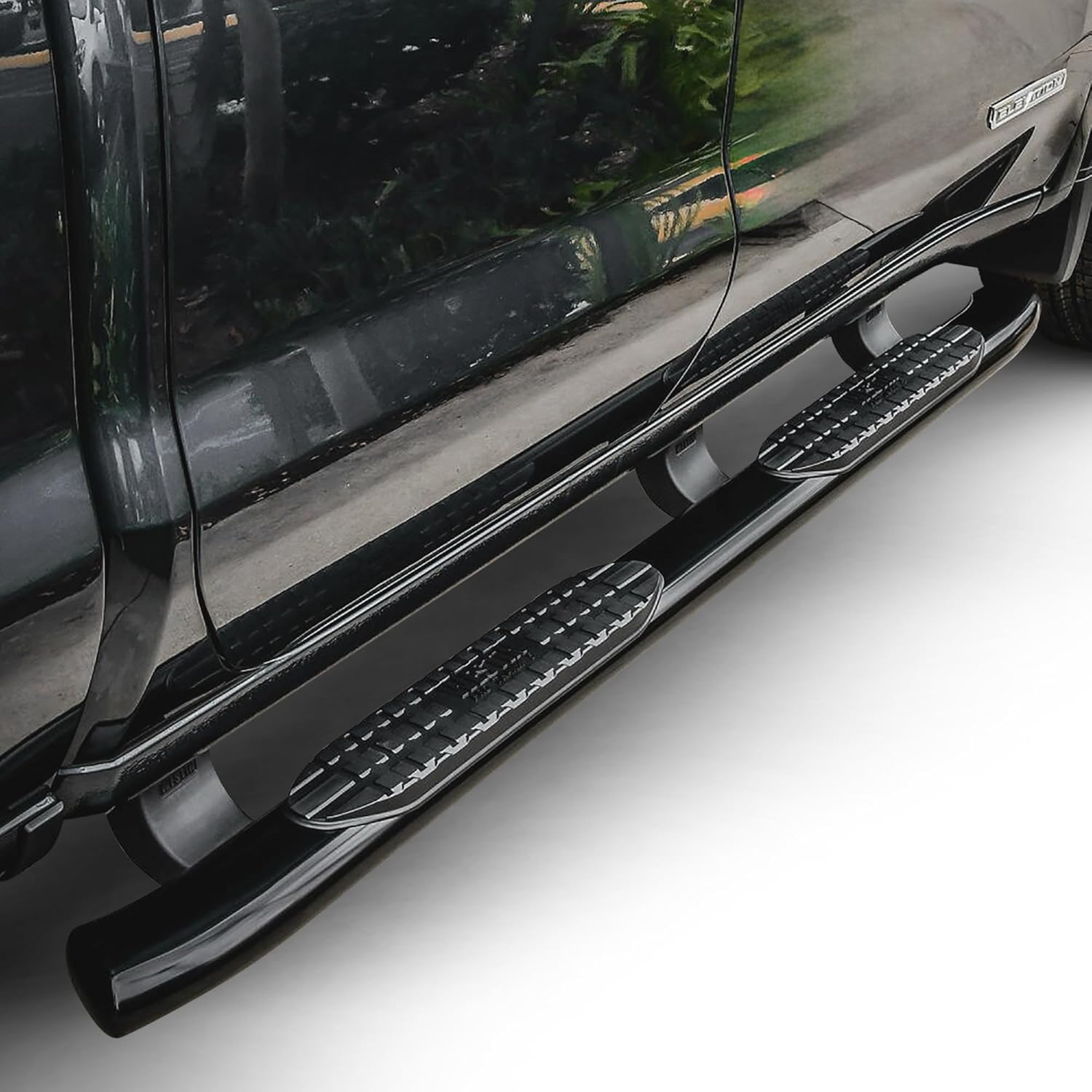 Westin 21-54125 PRO TRAXX 5 Oval Nerf Bars fits 2019-2025 Silverado Sierra 1500 2020-2025 Silverado Sierra 2500 3500 Double Cab (Exc 2019 Silverado LD/Sierra 1500 Limited) Black Pair