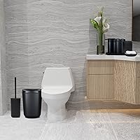 Vista 7 de Juego de 6 accesorios de baño completo, soporte para cepillos de dientes, dispensador de jabón, cubo de basura de basura, jabonera, taza