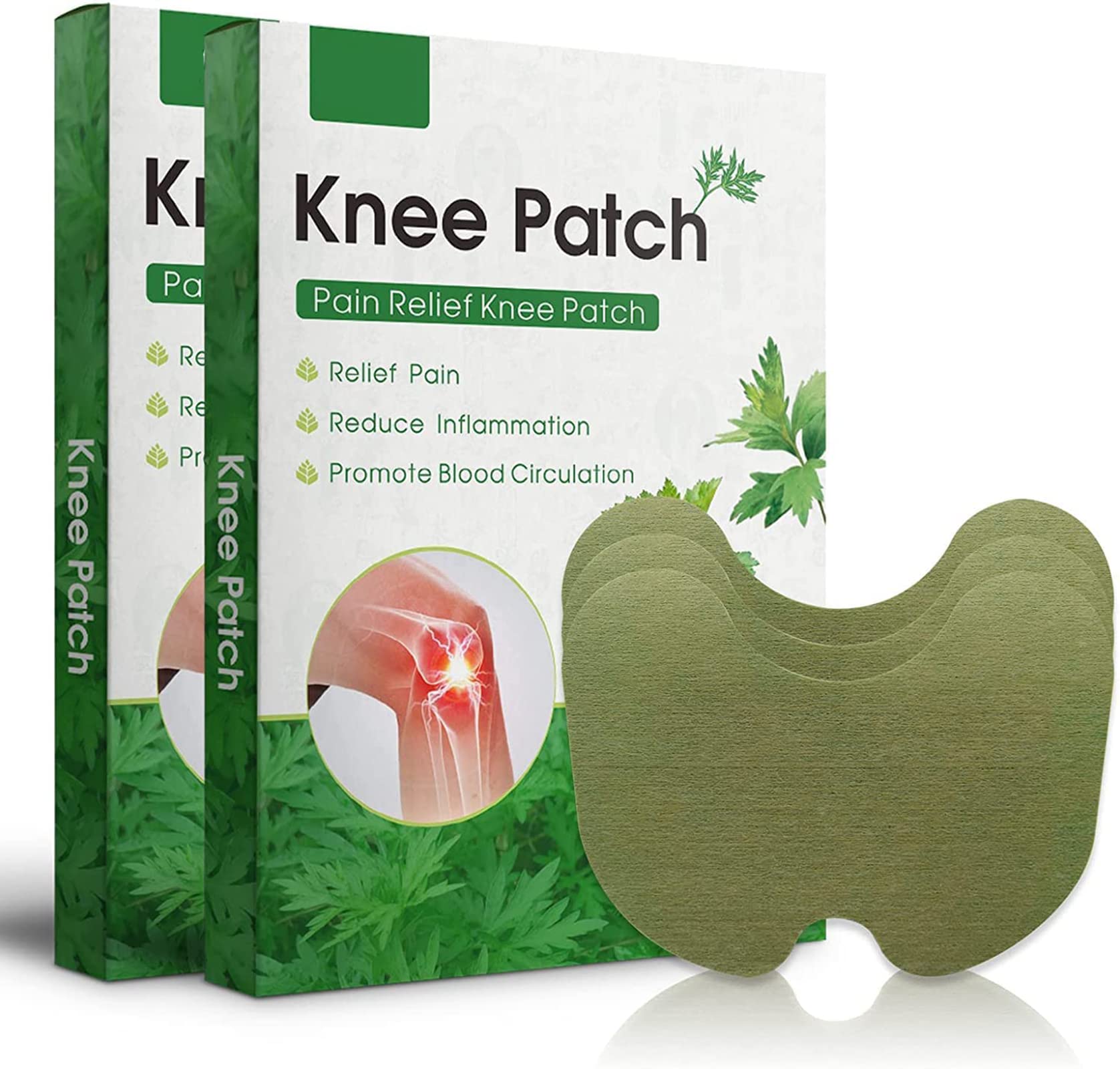 Excefore Pain Relief Patches, 48 Pcs Warming Herbal Plaster Pain Patches, Knee Pain Patch Paste Heat Patches for Pain Relief and Inflammation Long Lasting Relief of Joint Pains