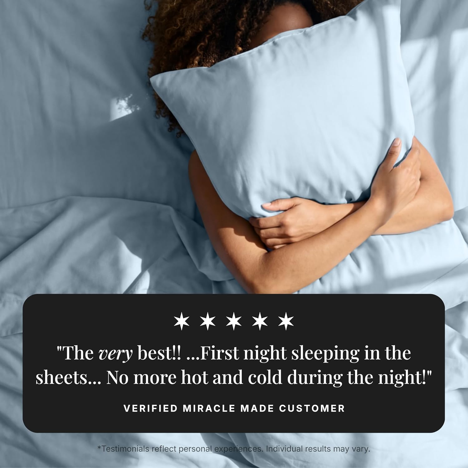 Miracle Made Extra Luxe Cool IT Cooling Cotton Sheets – Queen, Sky Blue