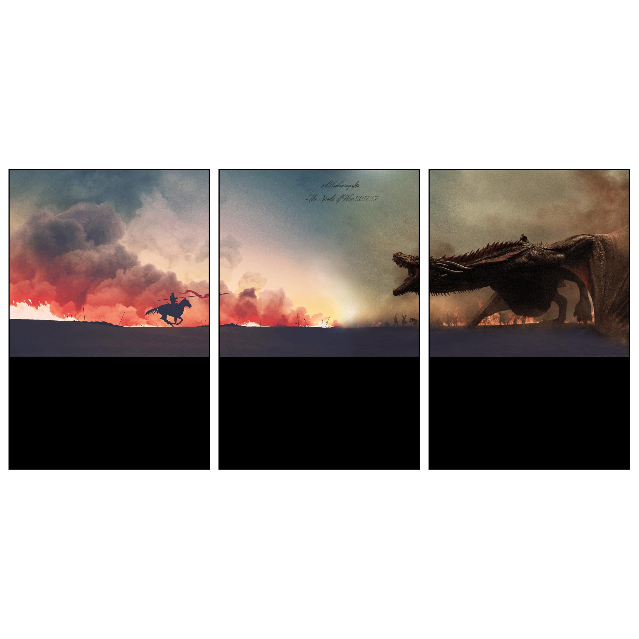 Wrap & Wish Game of Thrones Orange Artwork Wall Split Posters Set (A3 Size, 12x18 Inch) | Pack of 3 | Vintage Web Series, Movies Designs & Marvel Room Decor-image-41