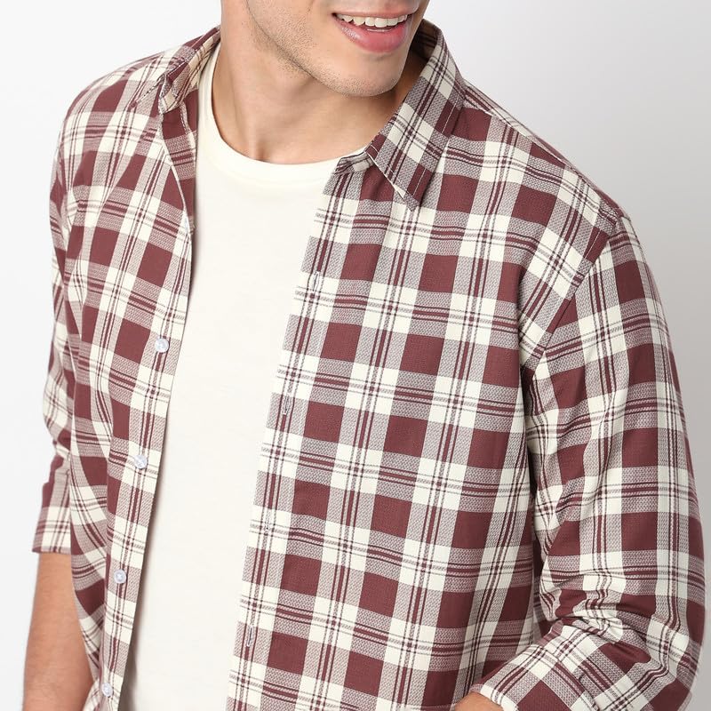 Image of Mens Striped Slim Fit Cotton Casual Shirt | Full Sleeves Mens Shirts | Stylish Shirt for Men