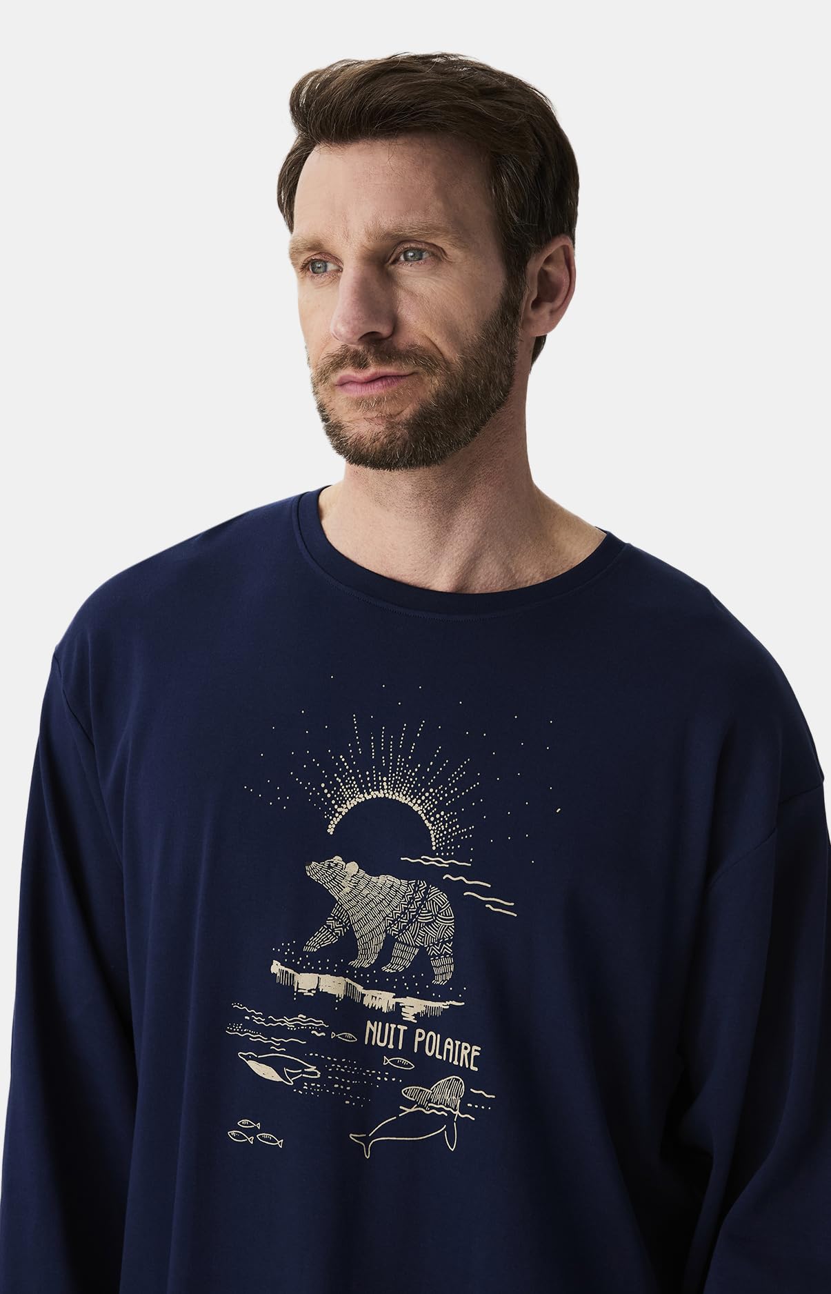 ARTHUR - Maxi Tee-Shirt - Chemise de Nuit Homme - Manches Courtes et Col Rond - Coton Issu de l'agriculture Biologique
