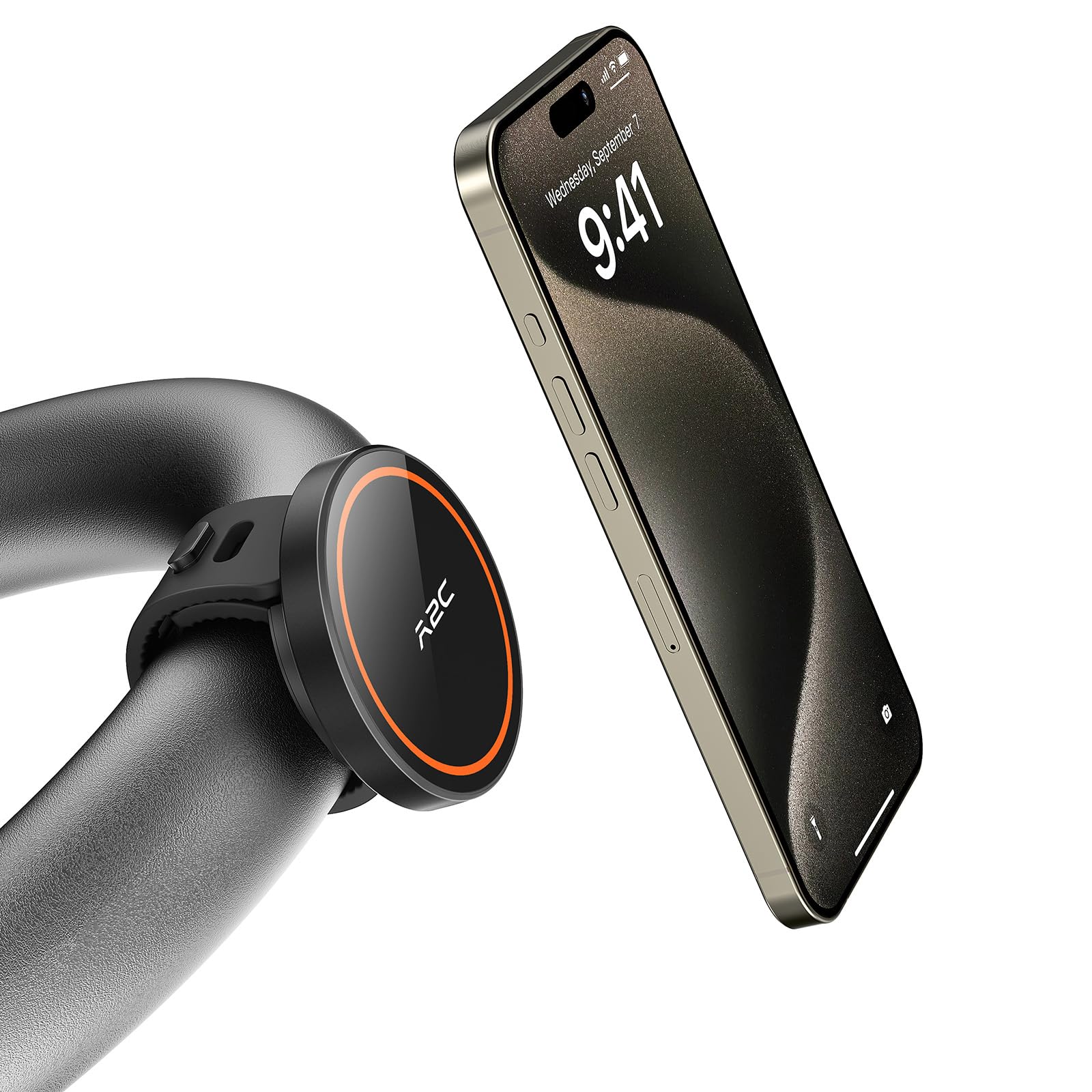 A2C Gym Fitness Phone Mount for MagSafe - 17 N54 Strong Magnets Stable and Secure Phone Mount with Adjustable Strap, Compatible with Gym Equipment, Stroller, Shopping Cart, Exercise Bikes