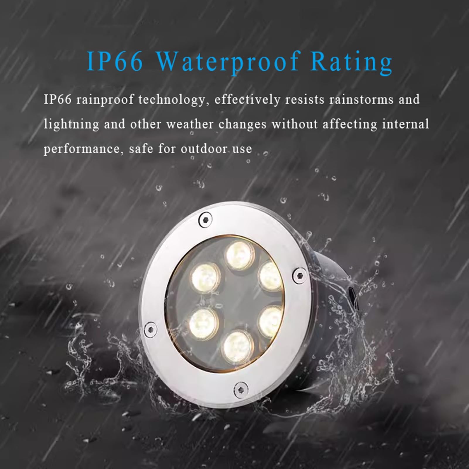 Zewnętrzna Lampa Gruntowa Led Do Wkopania W Ziemię, Ip66, Wodoodporna, Wbudowana Lampa Podziemna, Ac85-265V, Do Ogrodu, Patio, Ścieżki, Podjazdu, Oświetlenia Krajobrazu, Czerwona, 15 W