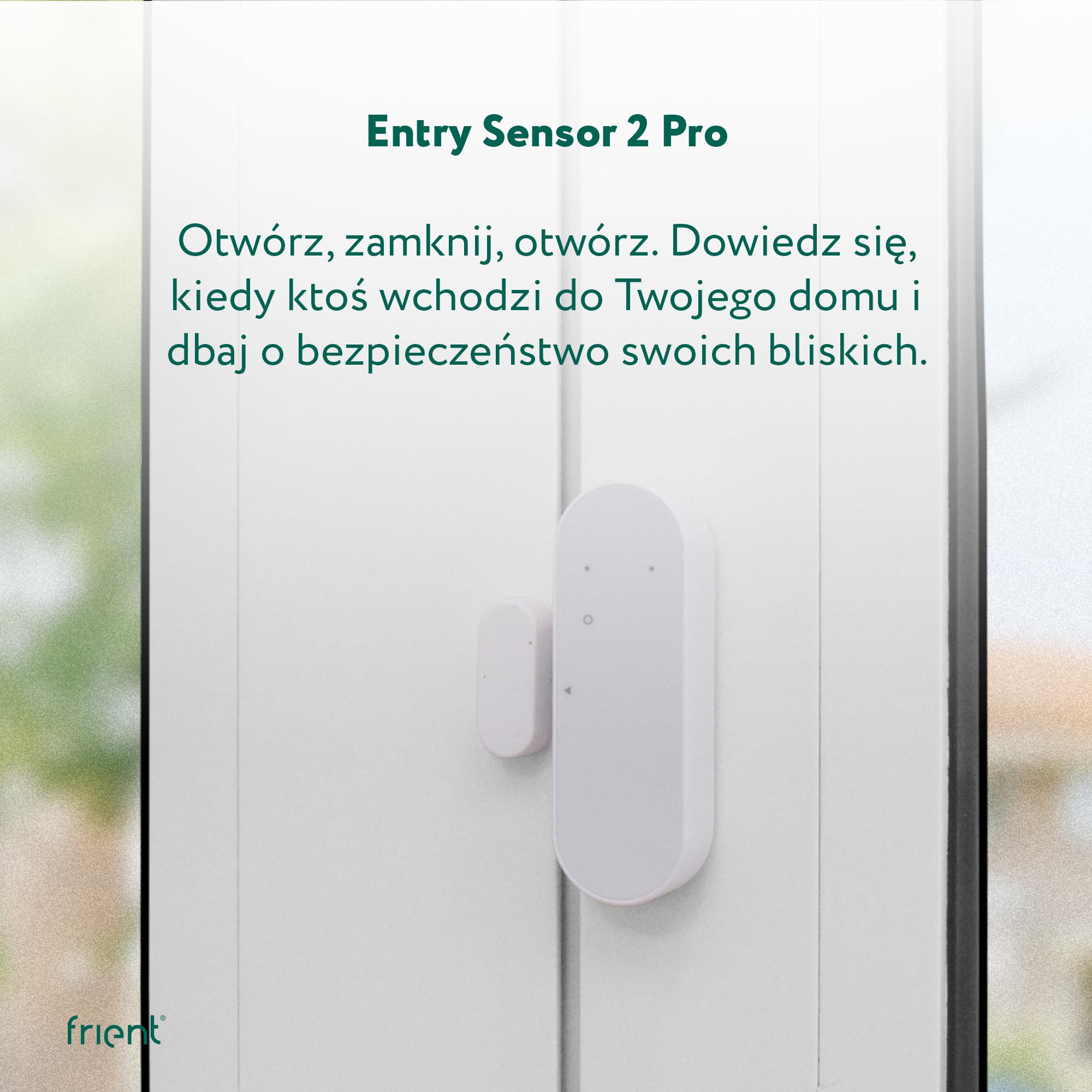 frient Entry Sensor 2 Pro | Czujnik drzwi i okien | Czujnik magnetyczny | Wykrywanie temperatury | Zigbee | Działa z Homey, Home Assistant i SmartThings