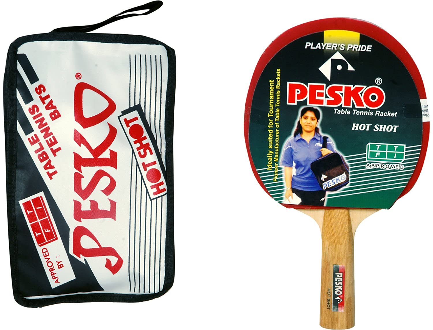 PESKO HOT Shot Unisex Table Tennis Racquet with Cover, Standard (Pack of 1) (B097D3ZRPL) Amazon Price History, Amazon Price Tracker