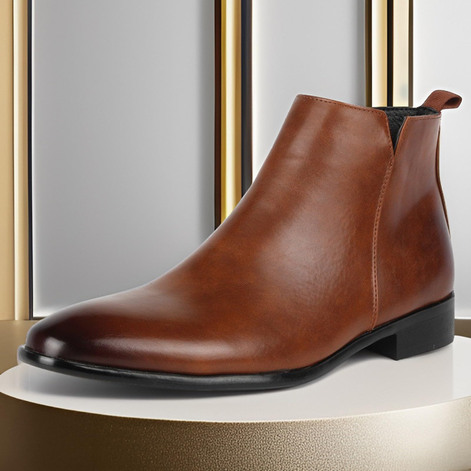 Scarpe Uomo D Affari Cuocere Confortevoli - Stivali di grandi dimensioni da uomo Sneaker Piccolo Tacco Scarpa Casual Sneakers Senza Lacci Stivaletti Punta Punta A Punta A Punta A Punta Stivali Moda
