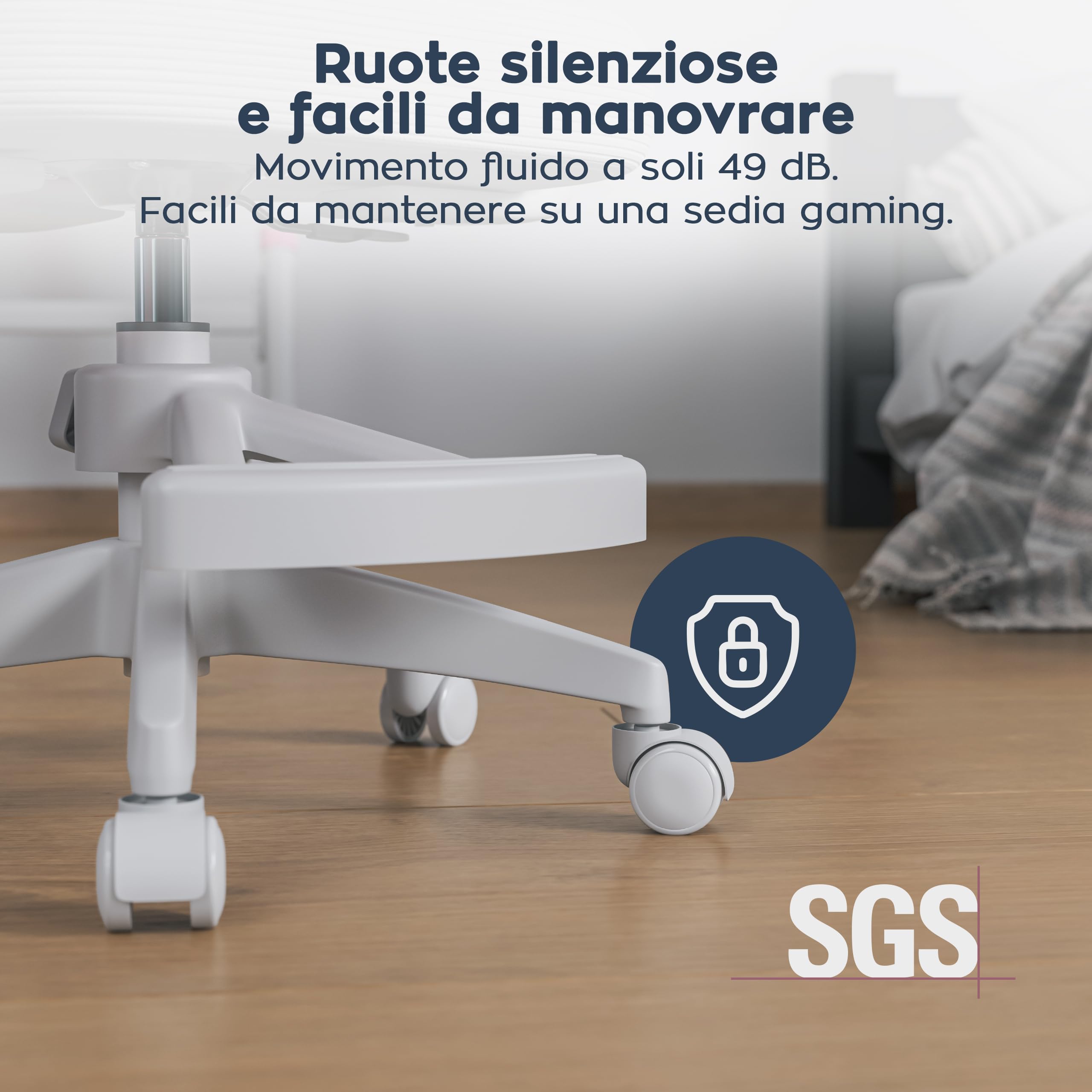 MARK ADLER Junior 3.1 Sedia da scrivania ergonomica per bambini e ragazzi – con poggiapiedi – Regolabile in altezza – Per una seduta sana – Crescita 90 – 170 cm – Braccioli pieghevoli 0 – 90 °