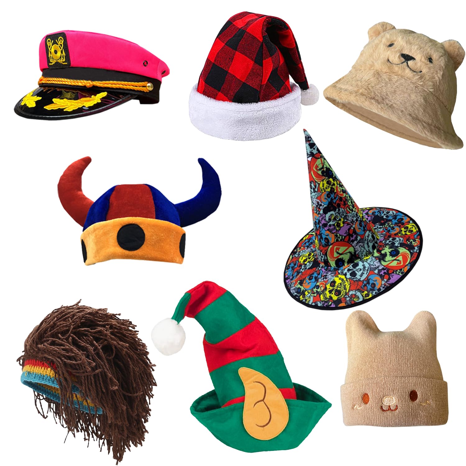 12 gorros divertidos de fiesta divertidos para adolescentes y adultos | Divertidos sombreros de disfraz para cabina de fotos para adolescentes y adultos