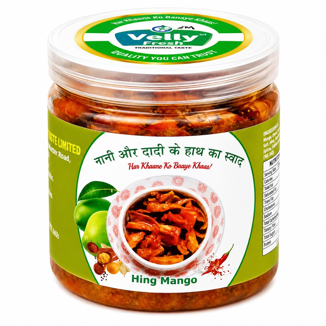 VELLY FRESH Hing-Mango Pickle, 400gm | Raw Mango, Spiced with Chilli-picture-36