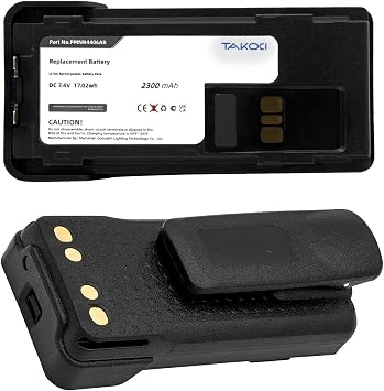 2-Pack Replacement Compatible with Motorola APX 4000 APX 3000 APX2000 PMNN4448 PMNN4406AR Radio 7.4V 2300mAh with Belt Clip