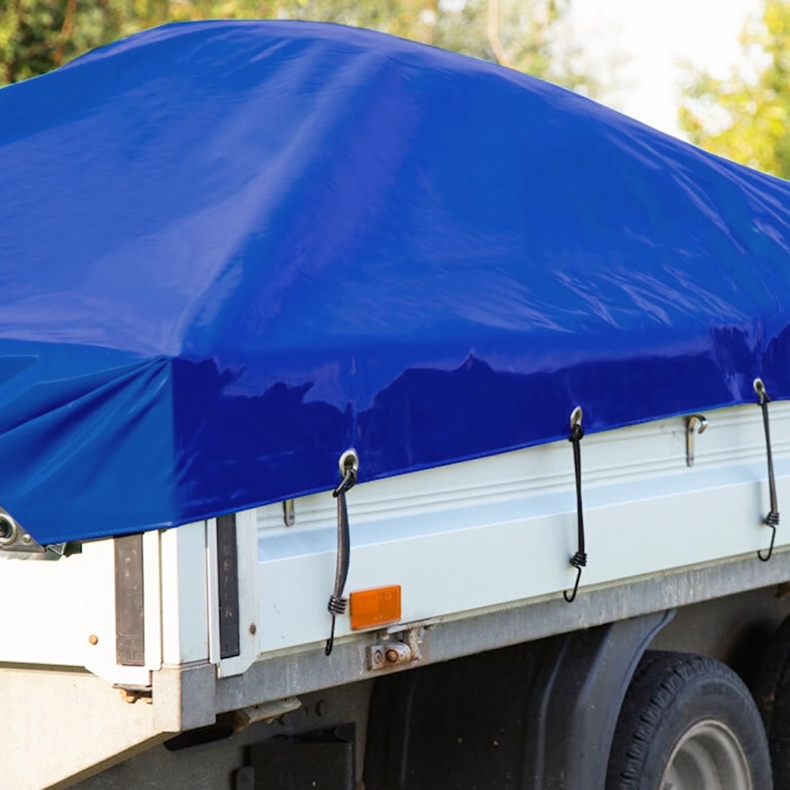 Telone Impermeabile per Esterno 3x5m PVC 420 g/m² Blu Telone Impermeabile con Occhielli e 10m Corda Telo per Auto Piscina Gazebo Mobili da Giardino Copertura Invernale