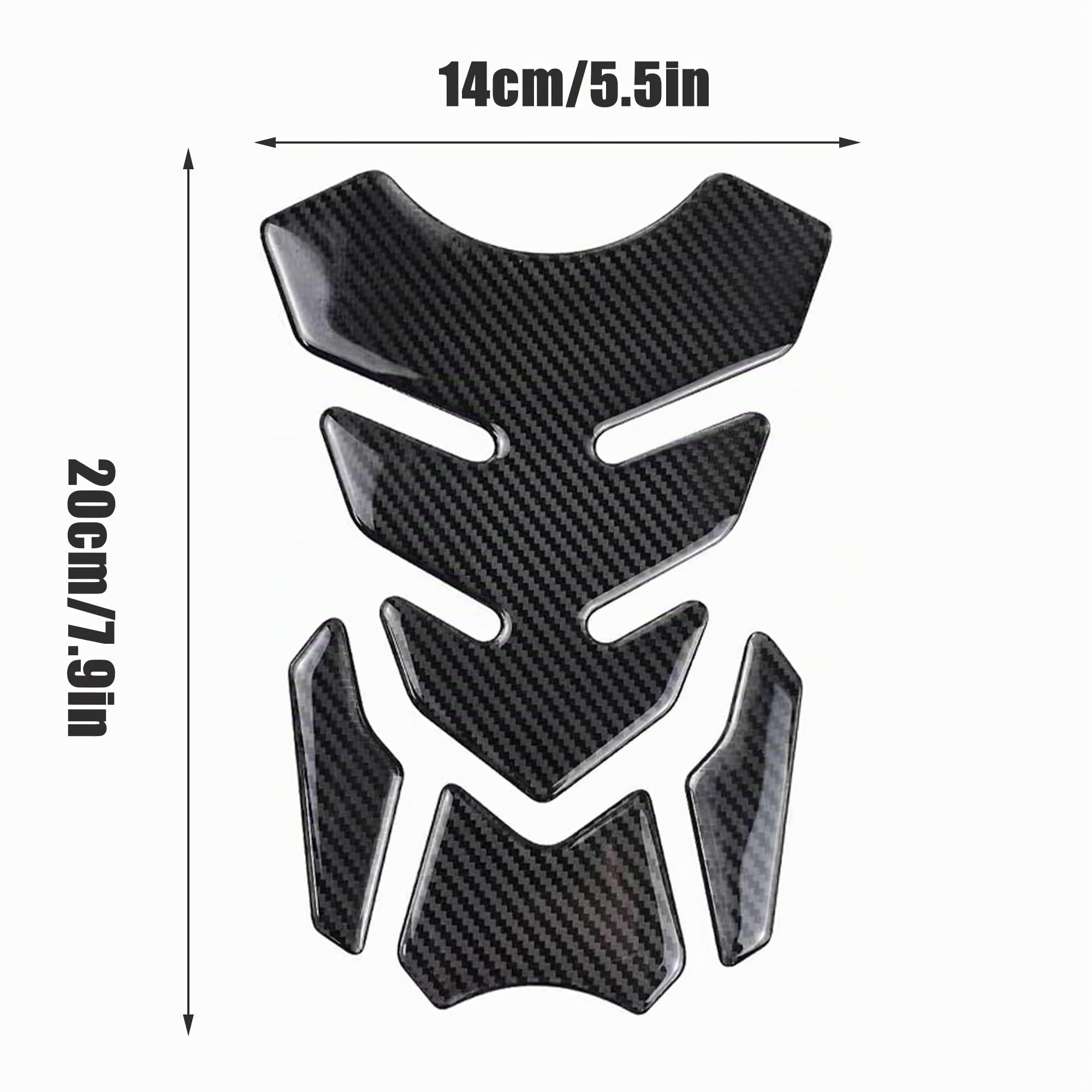 Protector del Depósito Gasolina Tanque Moto Adhesivo de protección Protector Depósito Modelo Performance Símil Carbono Adecuado para todos los modelos de motocicletas (estilo 2)