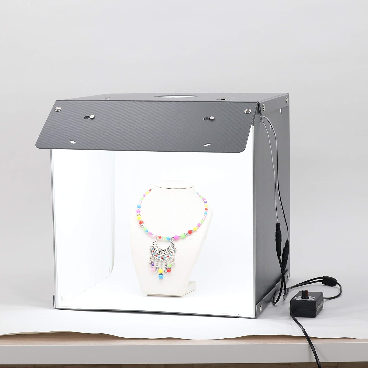 Limited Discount Portable Foldable Photo Studio Box with LED Light for Professional Photography,Super Bright Dimmable LED Lighting 5500k (40x40x40cm)