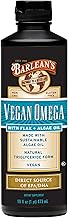 Barlean's Vegan Omega Liquid Flax and Algae Oil Plant Based EPA DHA Supplement from Algal Oil and Organic Flaxseed, Omegas 3 6 and 9 Fatty Acid Supplements, 16 Ounces