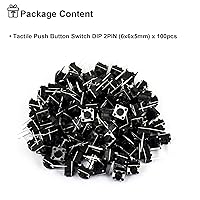 Vista 7 de Interruptor de botón táctil DIP 2PIN ON/OFF Horizontal Táctil Mini Micro Momentario Interruptor táctil 0.236x0.236x0.197 in (Paquete de 100 unidades)