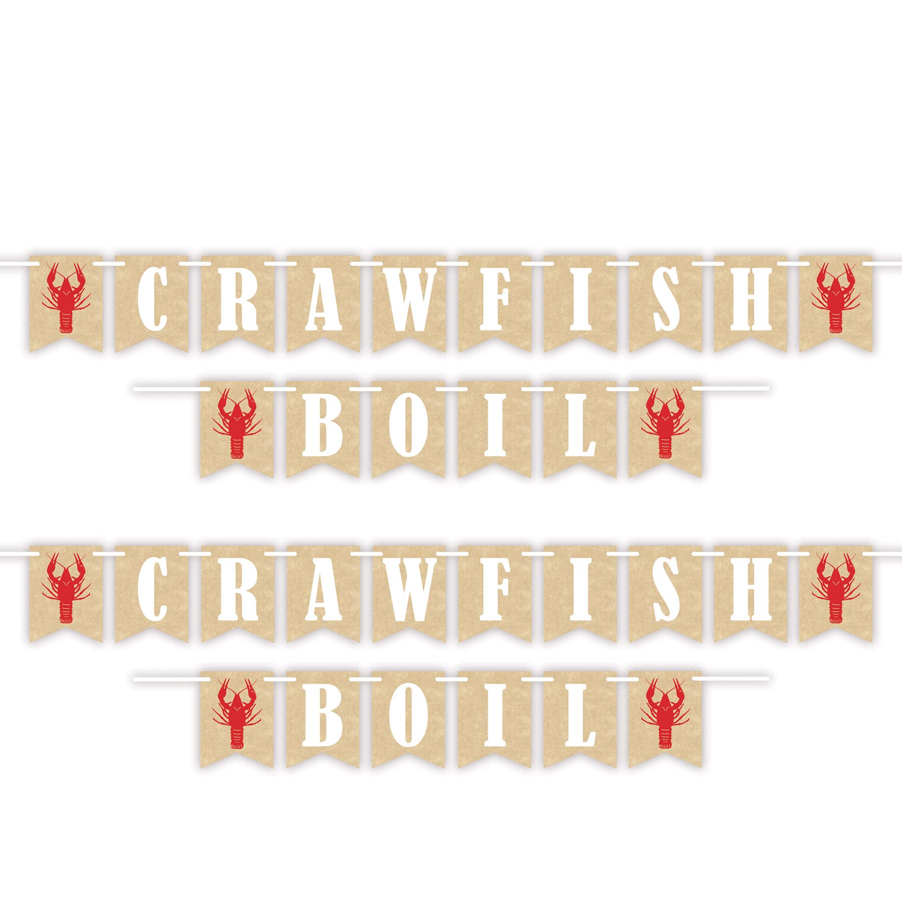 Beistle 2 Piece Crawfish Boil Banners, Lobster Theme Summer Party Supplies, Mardi Gras Decorations