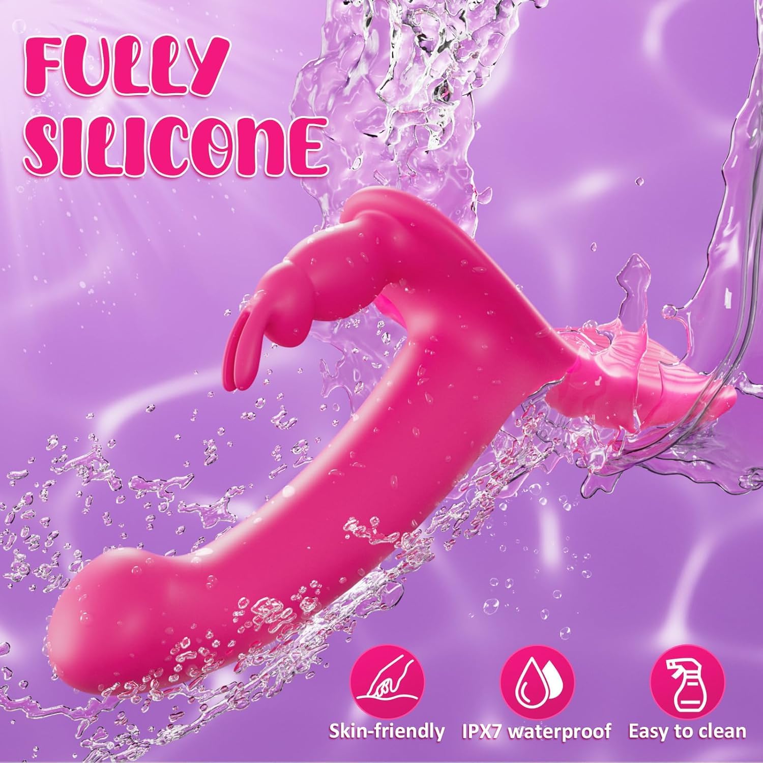 Strap-on Dildo Doble Strapon Cinturones Vibradores, Vibrador Punto G Clitoris, Arneses Sexuales Dildos, Consolador Mujer Lesbianas Sex Toy, Vibradorador Mujer Juguetes Eróticos para Pareja Sexuales