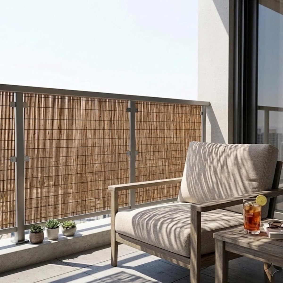 Générique Brise Vue Balcon Canisse en Roseau Naturel 1.0mx5.0m Canisse Bambou Brise Vue, Cache Vue et Pare Vue Occultant pour Clôture Terrasse Palissade Jardin Extérieur Résistante aux Intempéries