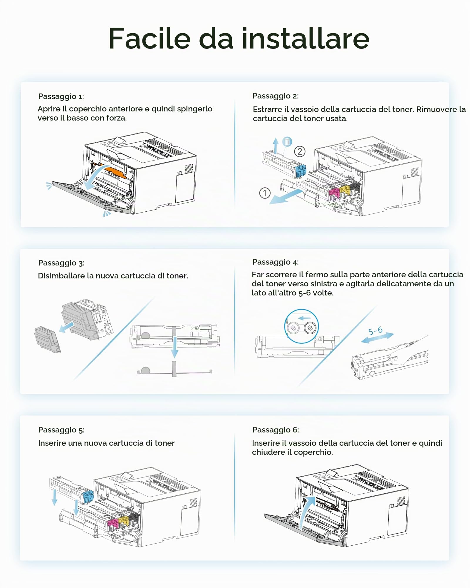 PANTUM CTL-A2100K/C/M/Y 4-Pack Originale Cartuccia toner compatibile con la stampante laser a colori CP2100DW CM2100DW CM2100ADW, Capacità BK 1.500 pagine, C/M/Y 1.000 pagine