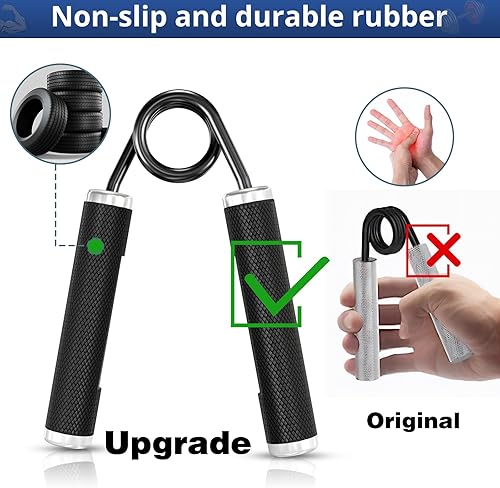 Miniatura 3 de KDG Grip Strength Trainer 4 Pack,50LB-200LB Rubber Metal Hand Grip Strengthener,Non-Slip Forearm Exerciser, Heavy-Duty Hand GripperHand Exerciser