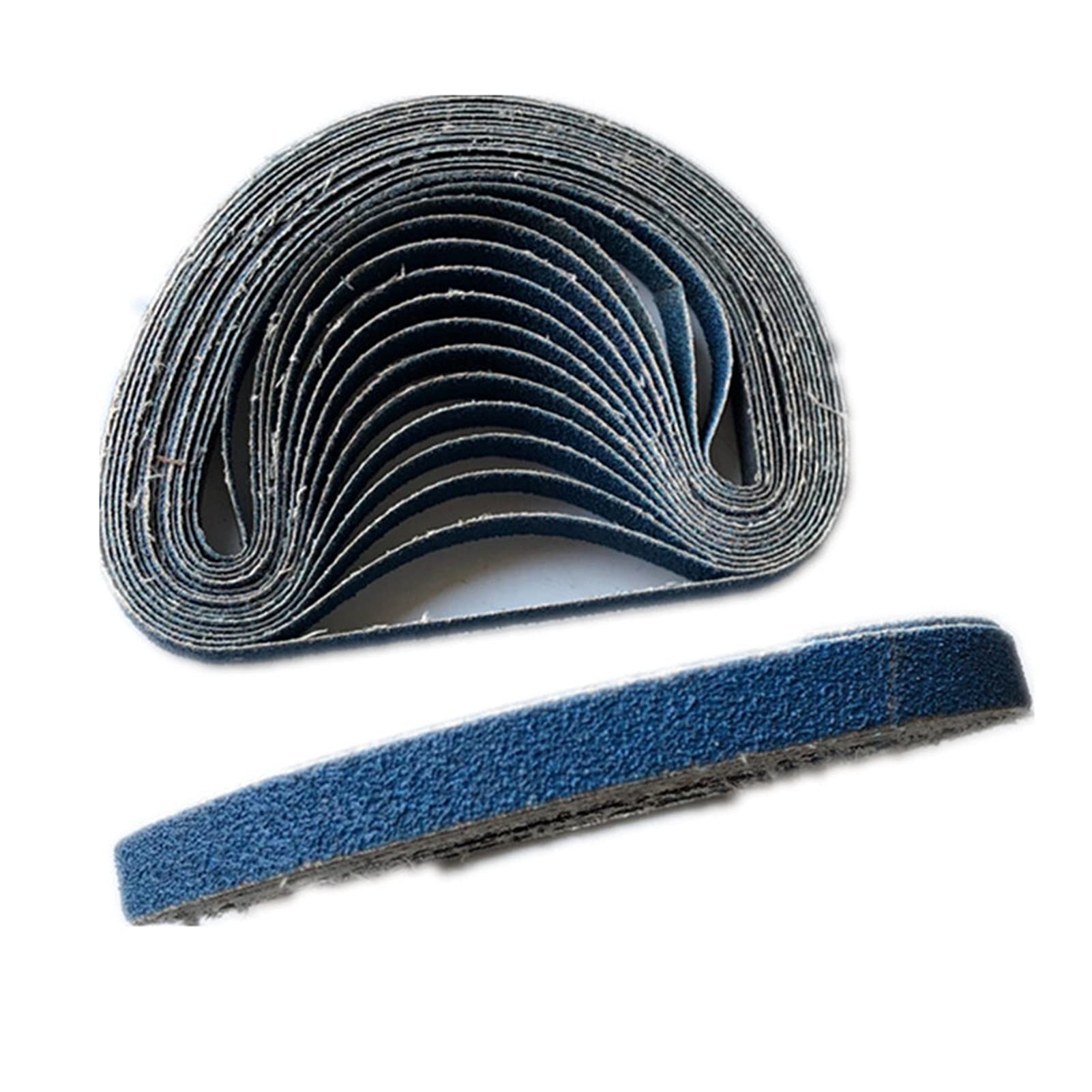 ByNGSDCC Sander Paper,10 Pcs 330x10mm Blue Aluminium Oxide Sanding 40-120 Grit Polishing Sandpaper Grinding Pad Disc Abrasive Belts for(120)