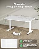 Devoko 160x80 bianco con ruote, Type-C e anti-collisione foto 2