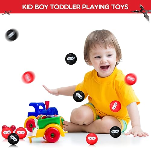 Vista 7 de 20 bolas ninja para aliviar el estrés, bolas sensoriales para el estrés a granel para niños y adultos, juguete de poliuretano elástico suave