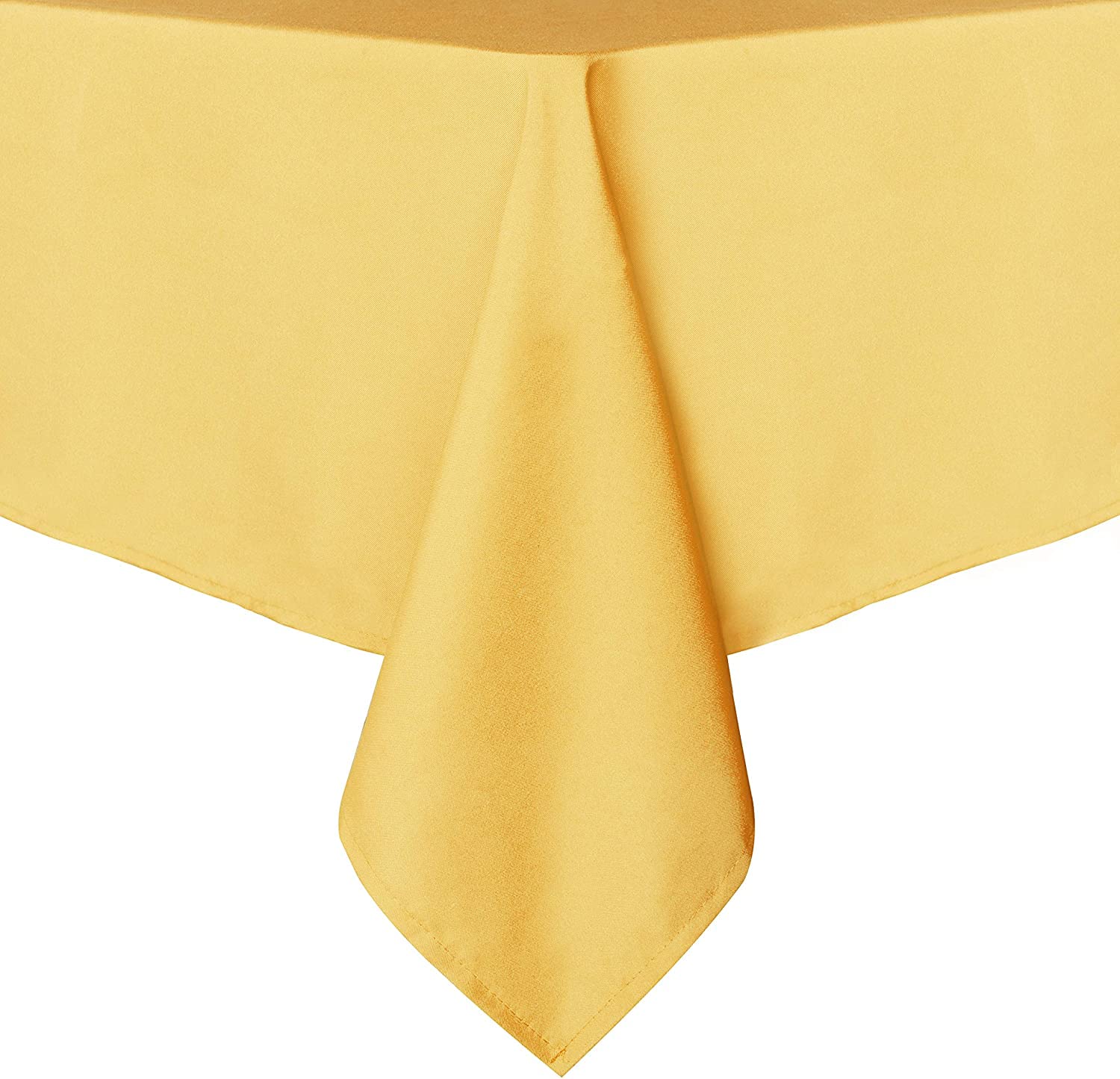 ATOOTFUSION Soft Cloth 4 Seater Rectangular Tablecloths Wedding Party Patio Table Covers Event Tablecloth (Yellow Tablecloth)