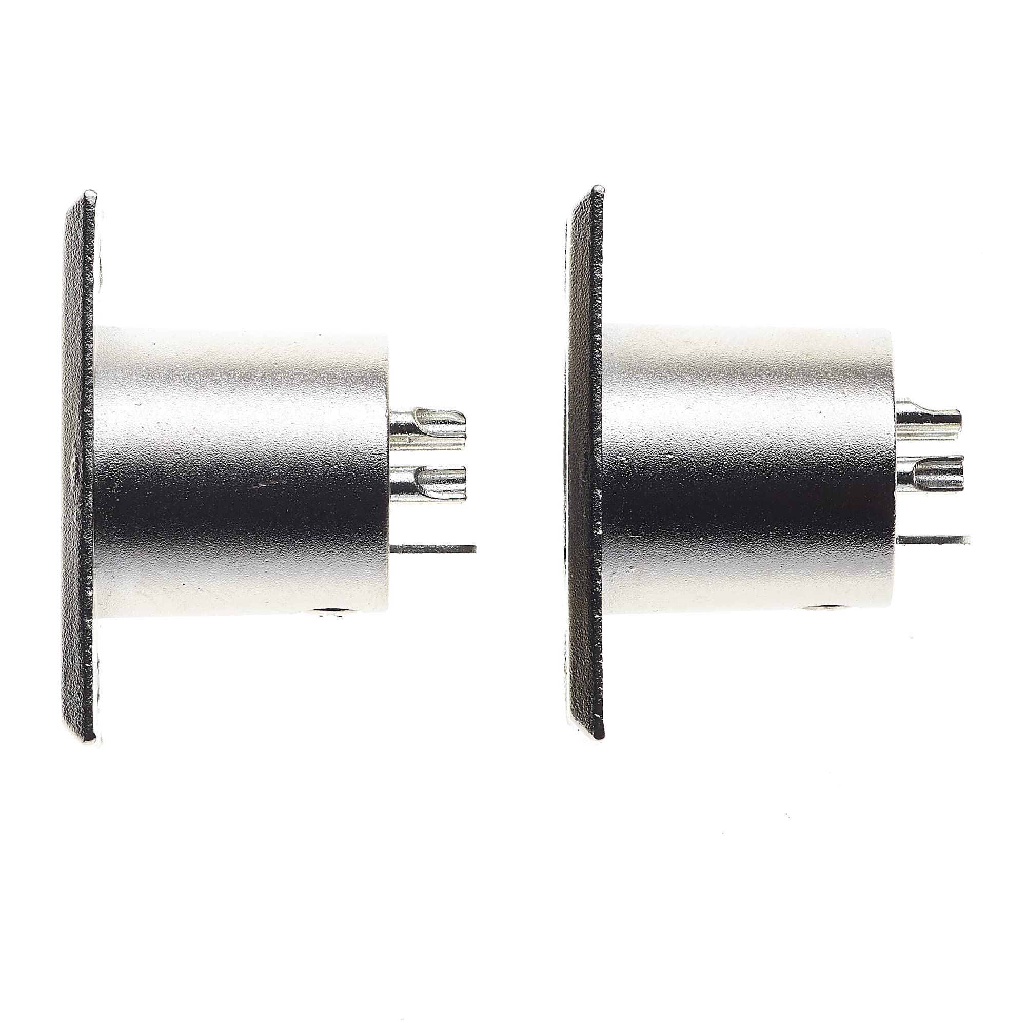 1-Piece 4-Pin XLR Male Panel Mount Connector – Silver Nickel MIC Plug For Audio Equipment