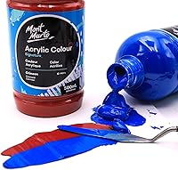 Vista 3 de MONT MARTE Signature - Juego de pintura acrílica de color, 12 x 16.9 onzas, acabado semimate, 12 colores, adecuado para lienzo, madera, tela, cuero