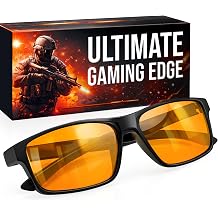 Titan Gaming Glasses, Blue Light Blocking, Night Driving Glasses for Men, Computer Protection, Gift for Gamers