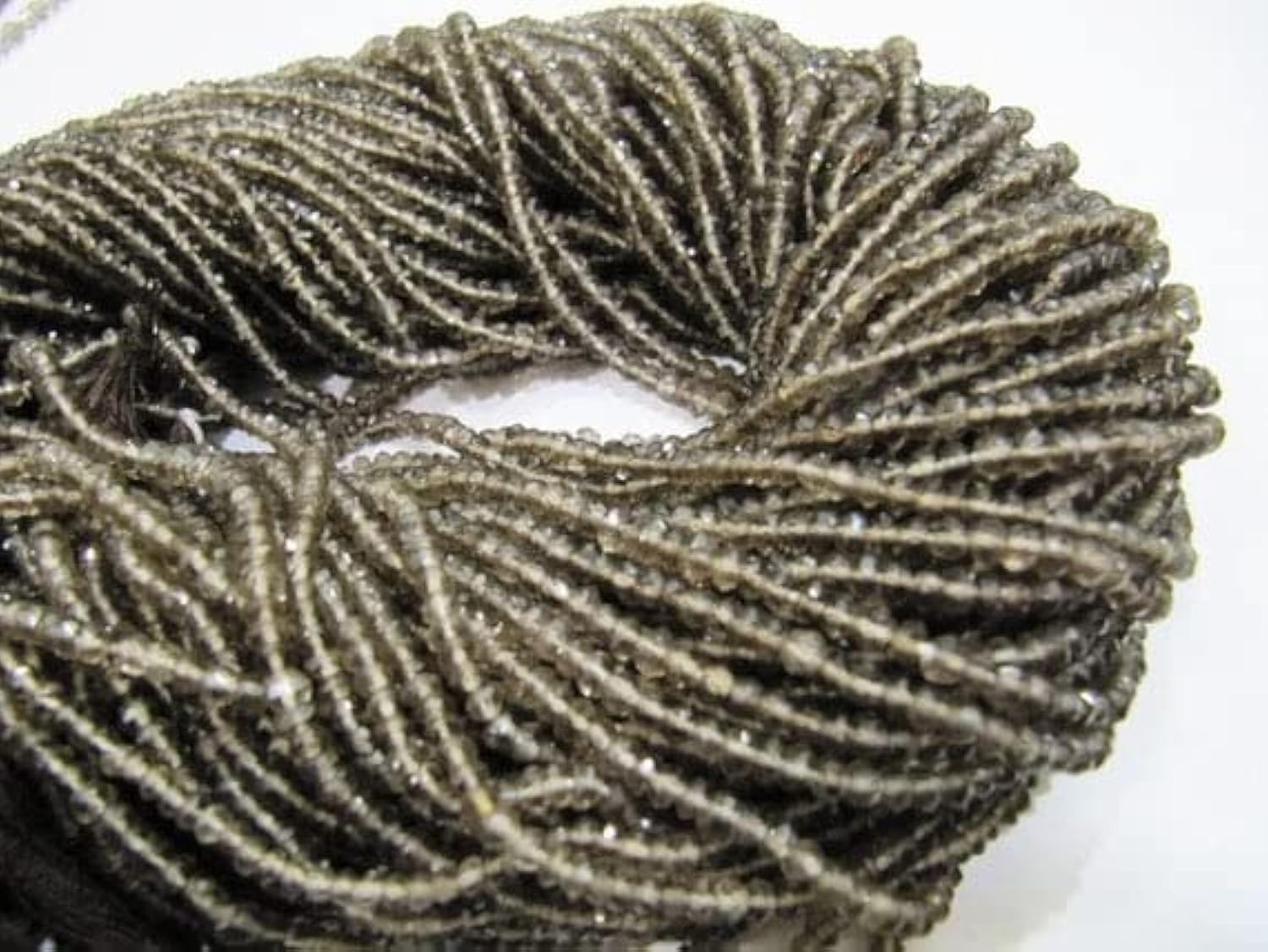 Quartz fumé en fil de perles de 3mm pour confectionner vos bijoux de lithothérapie