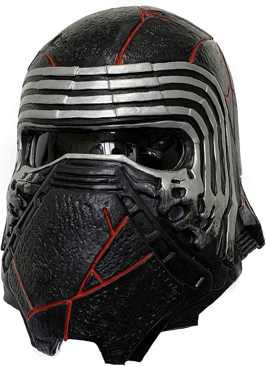 Alien Star Latex Mask Wars Hero Series Cosplay Halloween Costume Props Movie Theme Party Masquerade Accessories (Kylo Ren a)