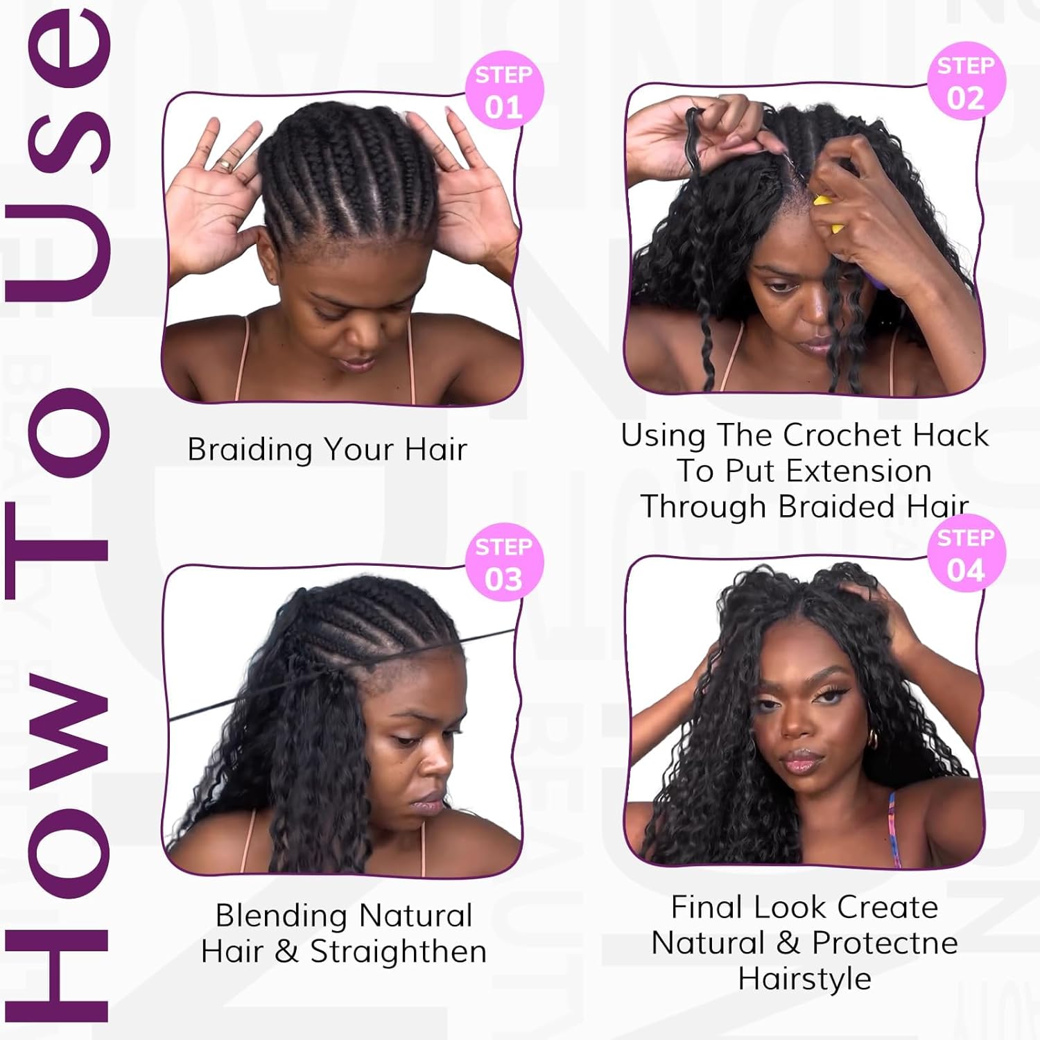 IDN BEAUTY Crochet Hair for Black Women,Feather Human Miracle Knots Hair,Burmese Natural Black Deep Wave Curly Hair Extensions,60g 16 Inch Prelooped QVR Crochet Hair