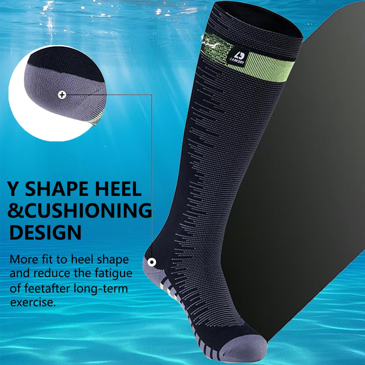 OTTERSHELL Calcetines impermeables de rodilla de lana merino. Caliente y respirable. Tela compuesta de 3 capas, elimina la humedad para senderismo, senderismo, esquí