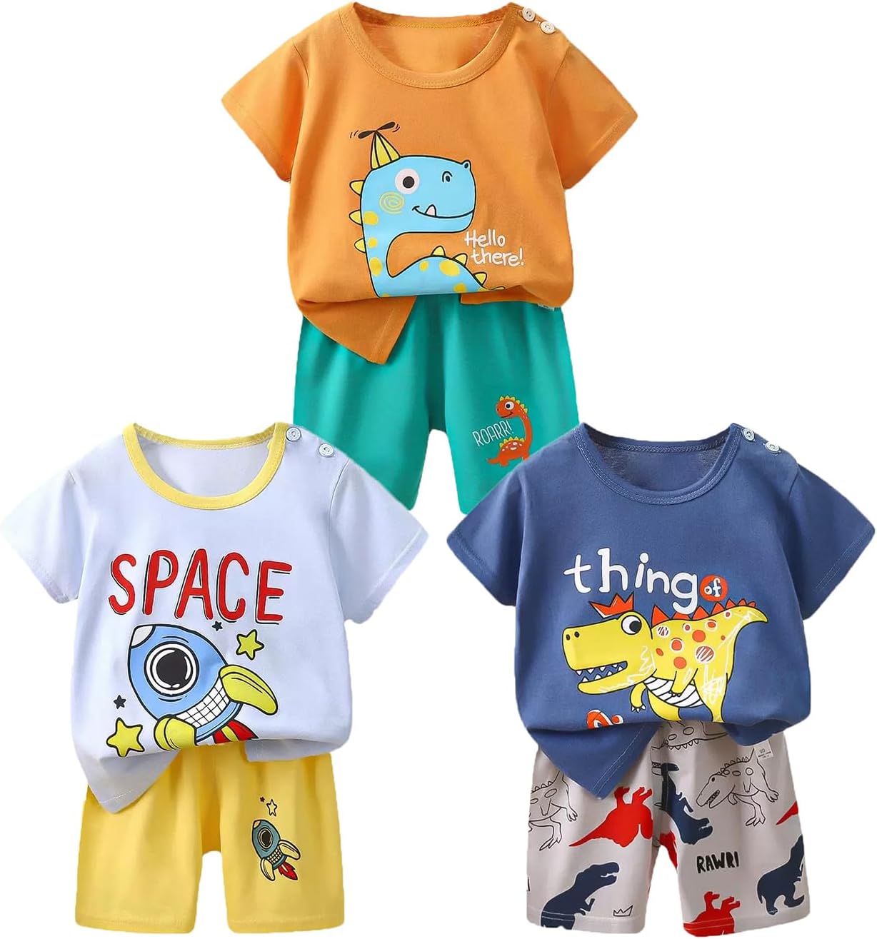 Toddler Baby Boy Clothes for 2t 3t Boys Cute Summer Short Sleeve T-Shirt Tops Short...