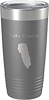 Vista 7 de Lake Elmore Map Tumbler Travel Mug Insulated Laser Engraved Coffee Cup Vermont 20 oz Black