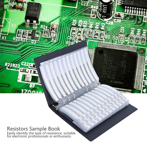 Miniatura 3 de Serie 0201 Resistores Sample Book Kit de resistencias 170 Resistencias de valor Componentes electrónicos Surtido Carpeta Valor de resistencia Rango