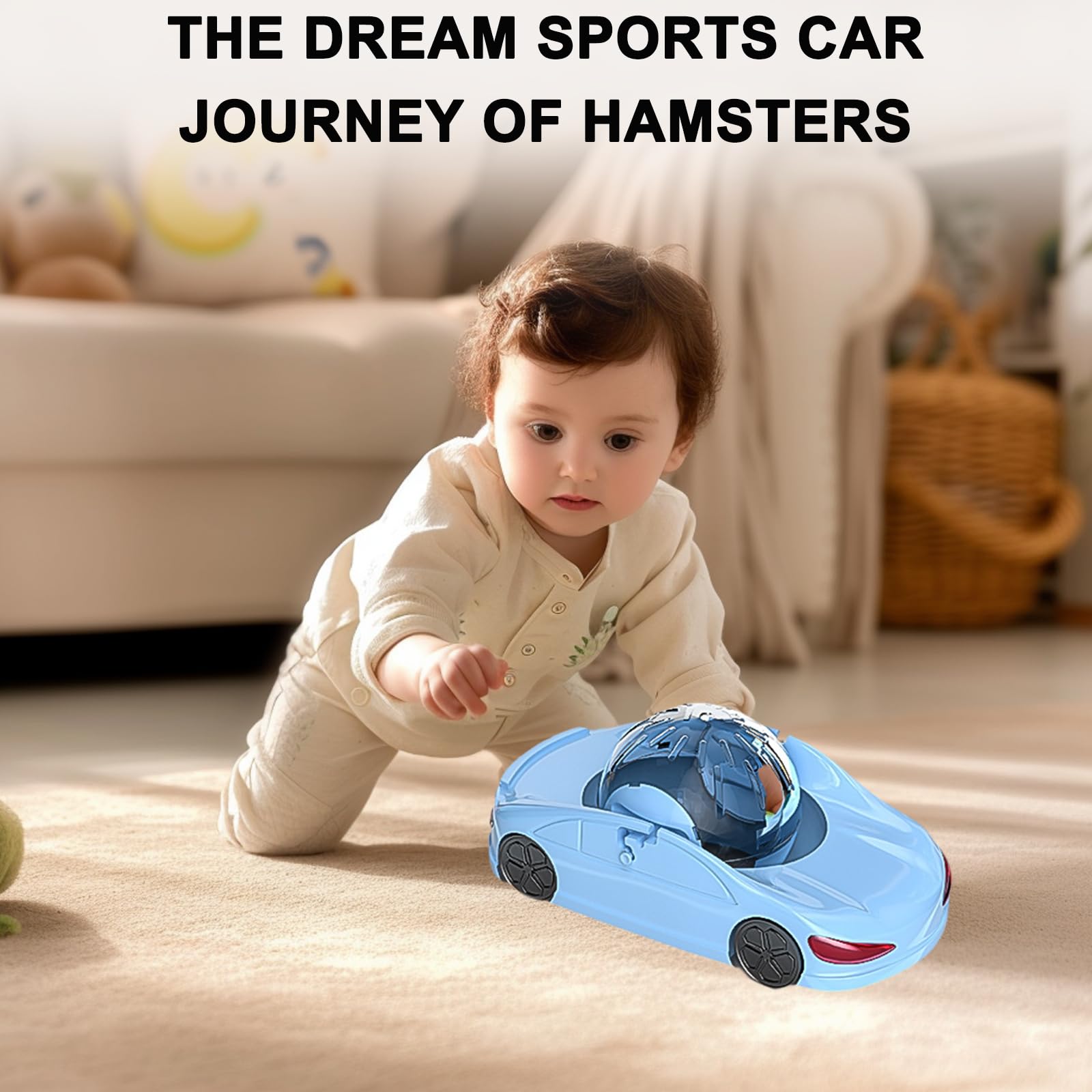 Hamster Ball Sports Car, Funny Exercise Wheels with Detachable Transparent Breathable Ball, 3 Play Modes - Image 4